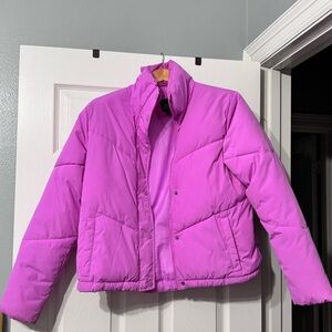 Wild Fable Bright Pink Puffer Jacket